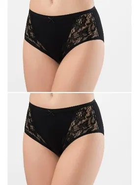 Türen Likralı Dantelli Yüksek Bel 2Li Kadın Külot Türen 279