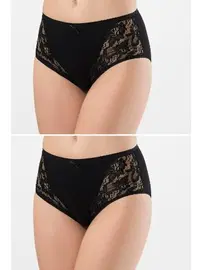 Türen Likralı Dantelli Yüksek Bel 2Li Kadın Külot Türen 279