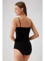 Kadın Siyah Ince Askılı Dantelli Pamuklu Atlet Pierre Cardin 1024 Siyah görsel 4