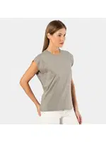 Kısa Kollu Bisiklet Yaka Vatka Görünümlü T-shirt Türen 3401/Gri Gri farklı açı