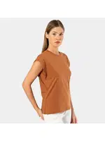 Vatka Görünümlü Kadın T-shirt Türen 3401 Tarçın görsel 4