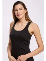 Kaşkorse Dantelli Geniş Askılı Atlet İlke 2044 Siyah detay görünüm