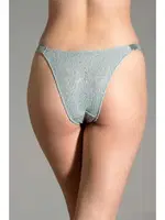 Kenarları Taş İşlemeli Slip Külot String New Bra 9018K Petrol görsel 4