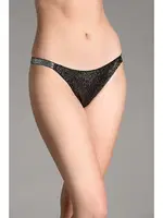 Kenarları Taş İşlemeli Slip Külot String New Bra 9018K Siyah görsel 5