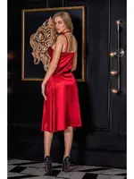 Kırmızı Straplez Gecelik Elbise String Takım Gallipoli MGP31642 detay görünüm