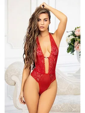 Sistina Kırmızı Taşlı Bodysuit Sistina 888