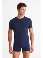 Kom Enzo Modal Bisiklet Yaka Erkek Tshirt Lacivert