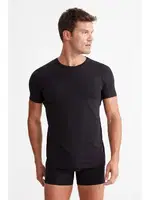 Kom Enzo Modal Bisiklet Yaka Erkek Tshirt Siyah detay görünüm