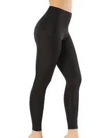 Kota Yüksek Belli Siyah Kadın Disko Tayt Kota 4103