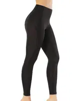 Yüksek Belli Siyah Kadın Disko Tayt Kota 4103 Siyah