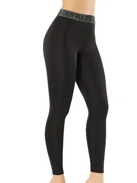 Kota Beli Yazılı Yüksek Bel Kadın Disko Tayt Kota 4104