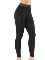 Beli Yazılı Yüksek Bel Kadın Disko Tayt Kota 4104 Siyah