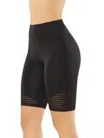 Transparan Detaylı Yüksek Bel Diz Üstü Disko Tayt Kota 4111 Siyah