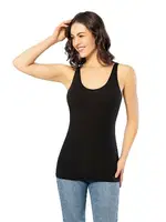 Sırtı Güpürlü Kalın Askılı Kadın Atlet Kota 6423 Siyah detay görünüm