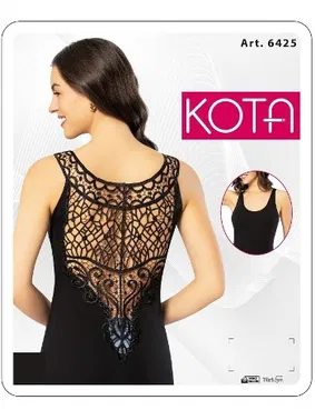 Kota Sırtı Güpürlü Kalın Askılı Kadın Atlet Kota 6425