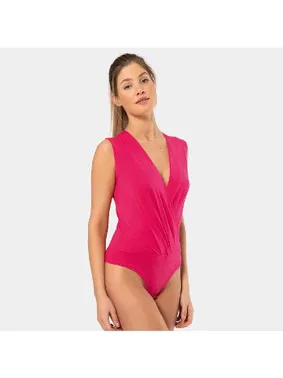 Türen Sıfır Kollu Kruvaze Yaka Çıtçıtlı Kadın Body Türen 3502 - Alternatif Görünüm