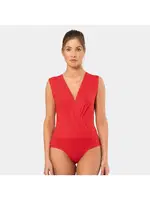 Kırmızı Kruvaze Yaka Çıtçıtlı Kolsuz Body Türen 3502 Kırmızı detay görünüm