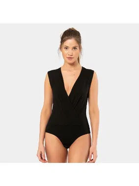 Türen Kolsuz Kruvaze Yaka Çıtçıtlı Kadın Body Türen 3502 - Alternatif Görünüm