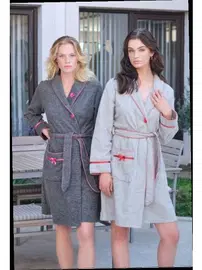 Bone Club Kuşaklı Polar Kısa Kadın Sabahlık Bone Club 5325 