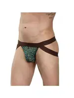 La Blinque Erkek  Mavi Leopar Jockstrap String 15728