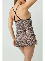 Leopar Desenli Askılı Gecelik Phevos 012-002248 görsel 6