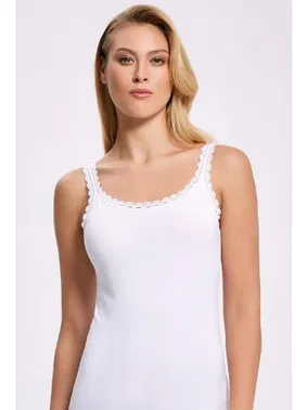 İlke Likrali Askısı Dantelli Atlet İlke 2212