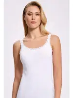 Likrali Askısı Dantelli Atlet İlke 2212 Beyaz