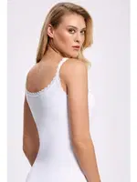 Likrali Askısı Dantelli Atlet İlke 2212 Beyaz detay görünüm