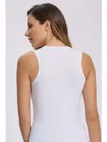 Likralı Beyaz 0 Yaka Kolsuz Body İlke 2264 Beyaz detay görünüm