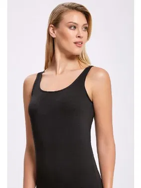 İlke Siyah Likrali Biyeli Geniş Askılı Kadın Atlet İlke 2013