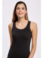 Likrali Dantelli Geniş Aski İlke 2313 Siyah