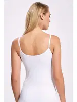 Likrali Geniş Dantelli İp Askılı Atlet İlke 2051 Beyaz detay görünüm