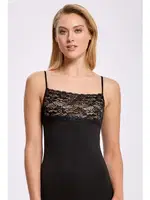 Likrali Geniş Dantelli İp Askılı Atlet İlke 2051 Siyah farklı açı