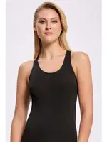 Likrali Sporcu Geniş Askili Atlet İlke 2239 Siyah detay görünüm