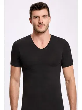 İlke Likrali V Yaka T-shirt İlke 1630