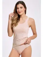 Melanjli Geniş Askili Atlet - Bikini Takim İlke 2402 Kahverengi