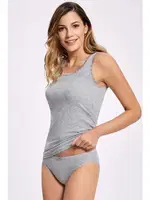 Melanjli Geniş Askili Atlet - Bikini Takim İlke 2402 Açık Gri görsel 4