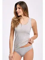 Melanjli Geniş Askili Atlet - Bikini Takim İlke 2402 Açık Gri görsel 5