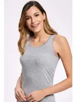 Melanjlı Geniş Askılı Atlet İlke 2347 Açık Gri farklı açı