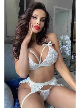 Merry See Dantel Jartiyerli Sütyen Külot Takım Beyaz Merry See 2674 - Alternatif Görünüm