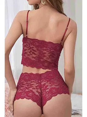 Merry See İnce Askılı Dantel Sütyen Külot Takım Merry See 3256 - Alternatif Görünüm