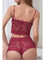 İnce Askılı Dantel Sütyen Külot Takım Merry See 3256 Kırmızı detay görünüm