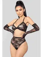 Merry See Eldivenli Sütyen Külot Takım Siyah MS3253 Siyah görsel 6