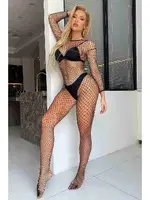 File Geniş Özel Bölgesi Açık Seksi Vücut Çorabı Siyah Merry See 79506 detay görünüm