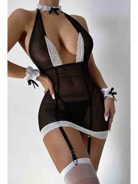 Merry See Jartiyerli Fantazi Hizmetçi Kostümü Merry See MS8959