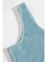 Crop Kolsuz Askılı Peluş Polar Alt Üst Pijama Takımı Mavi Merry See MS4065 Mavi görsel 4