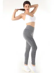 Miorre Mio Studio Gym Yüksek Bel Seamless Desenli Tayt Miorre 001-002110