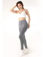 Mio Studio Gym Yüksek Bel Seamless Desenli Tayt Miorre 001-002110 Antrasit farklı açı