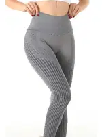 Mio Studio Gym Yüksek Bel Seamless Desenli Tayt Miorre 001-002110 Antrasit görsel 6