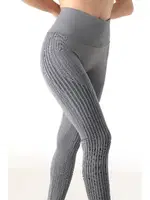 Mio Studio Gym Yüksek Bel Seamless Desenli Tayt Miorre 001-002110 Antrasit görsel 8